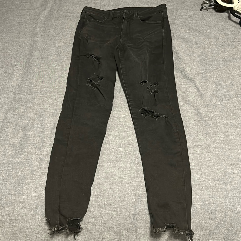 American Eagle black denim jeans - next level stretch - 4 regular